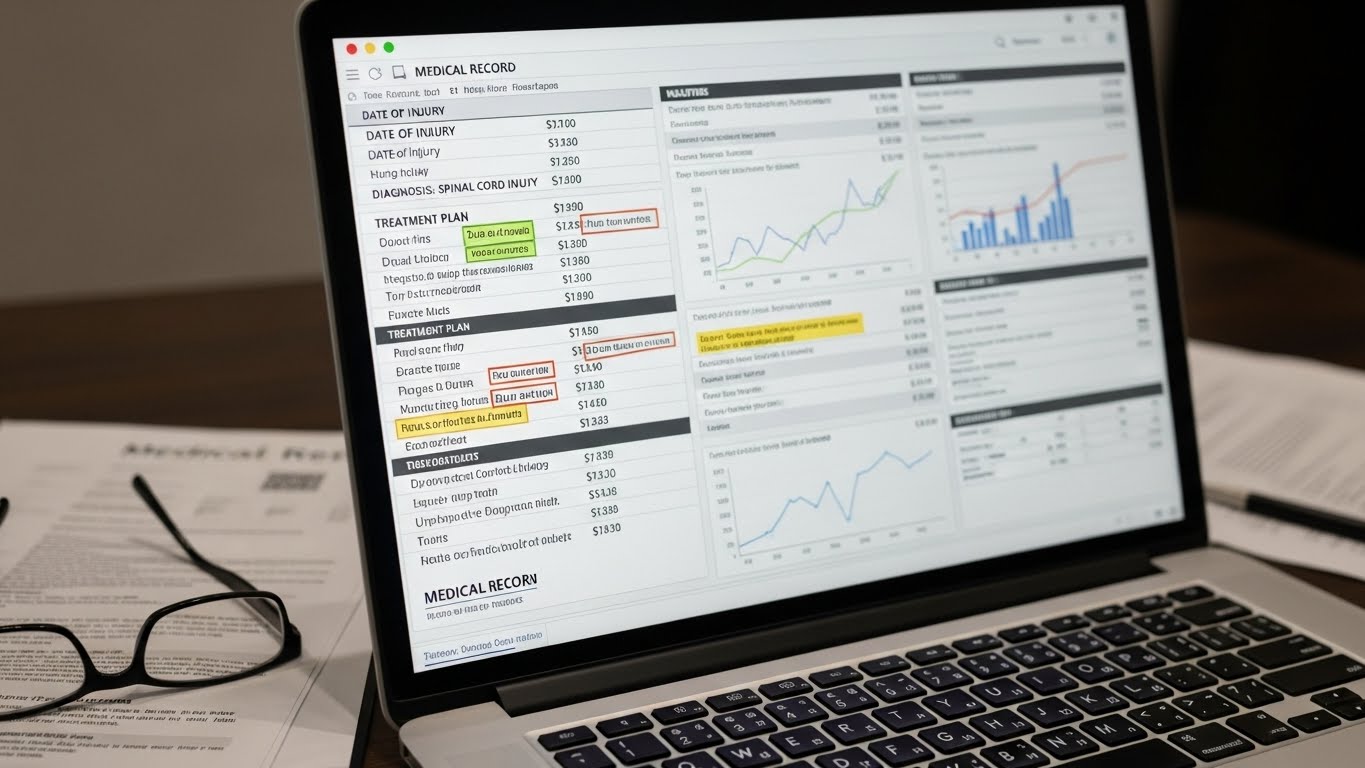 Digital medical records used as evidence in injury claim