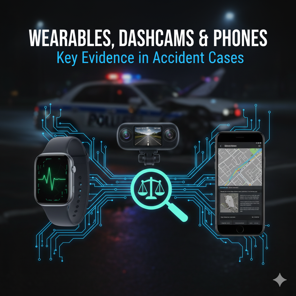 Digital Evidence in Accident Cases: Wearables & Phones