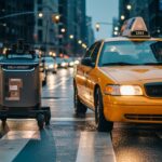 autonomous delivery robot crossing street accident risk